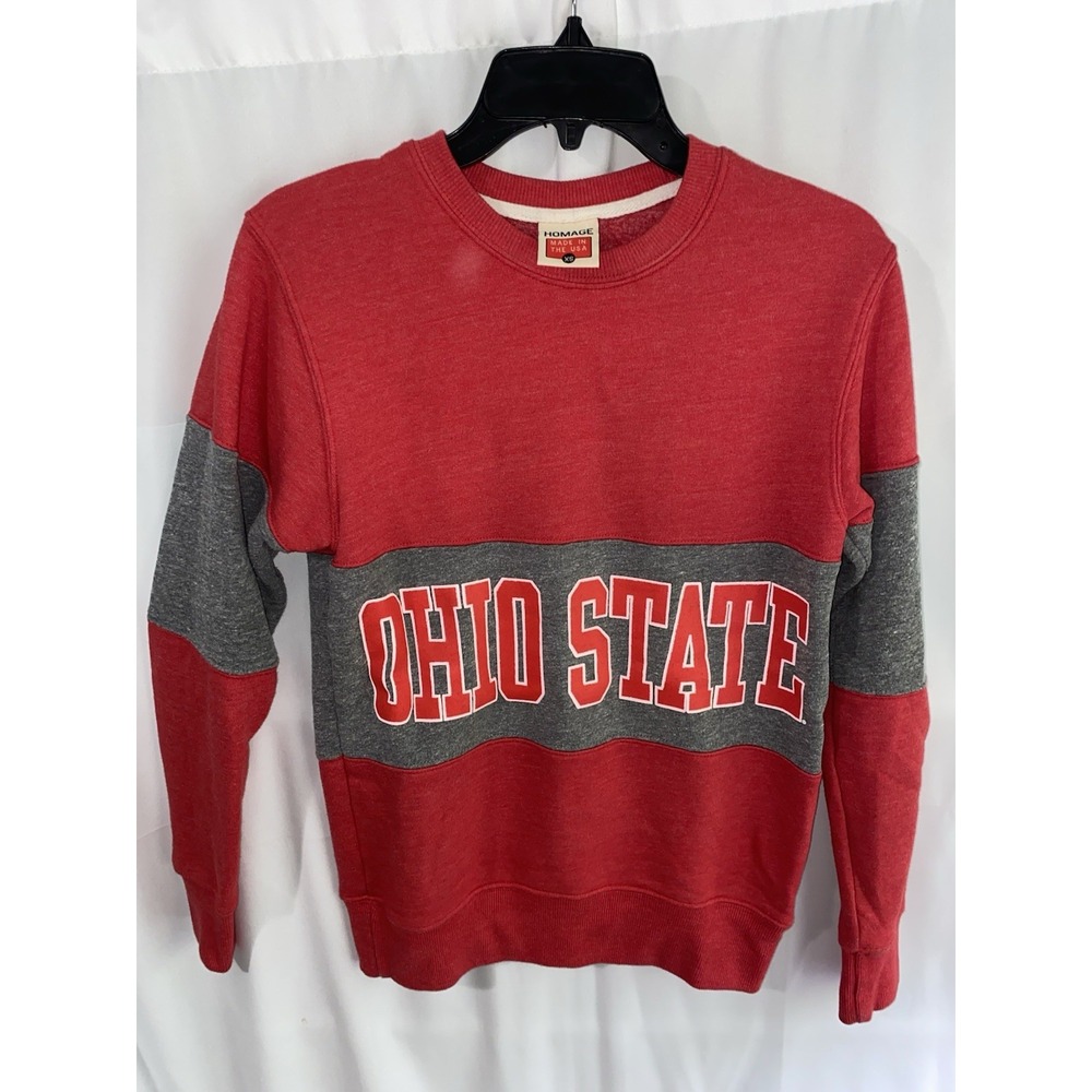 Homage Ohio State Buckeyes Colorblock Sweatshirt‎ XS